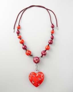 Red Enamel Necklace  