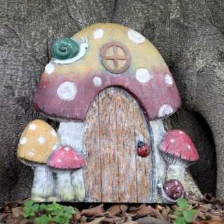 Mushroom Gnome Door Whimsical Magical Garden Decor  