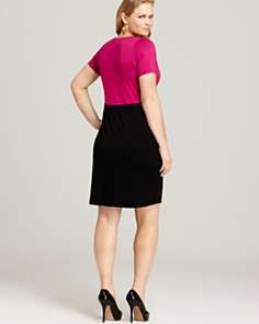 Karen Kane Plus Color Block Tuck Dress