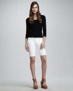 White Denim Shorts  