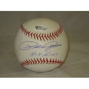 Autographed Pete Rose Baseball   OMLB HIT KING OA   Autographed 