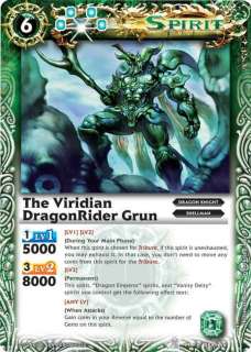 Battle Spirit Foil Rare The ViridianDragonRider Grun X1  
