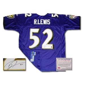 Ray Lewis Baltimore Ravens NFL Hand Signed Authentic Style Home Purple 