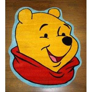 Disney Winnie the Pooh Face Yellow Rug 39 x47 NEW  