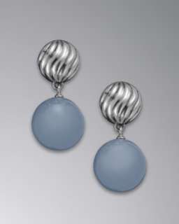 Y0T99 David Yurman David Yurman Elements™ Earrings, Blue Chalcedony