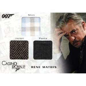 James Bond in Motion   Rene Mathis Shirt, Jacket & Pants Costume Card 