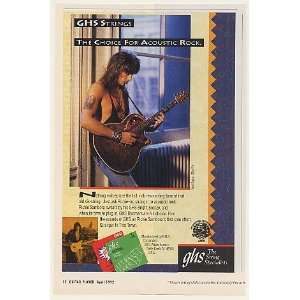  1992 Richie Sambora GHS Guitar Strings Photo Print Ad 