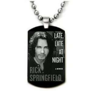 Rick Springfield Dogtag Pendant Necklace w/Chain and Giftbox