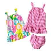Carters 2 pk. Floral and Striped Dresses   Baby