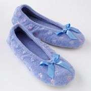 Isotoner Floral Terry Ballet Slippers