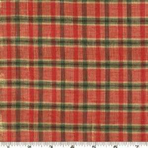   Metallic Plaid Rudolph Fabric By The Yard Arts, Crafts & Sewing