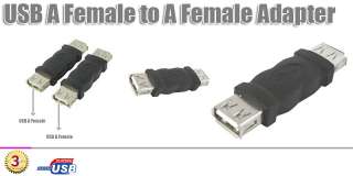 USB 2.0 to Female Cable Extender Coupler Gender Adapter  