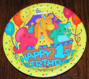 NOAHS ARK 1st Birthday Party Napkins Plates Invitation  