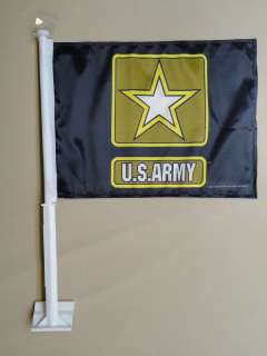 Army Car Window Flag With Bracket 11 X 15  
