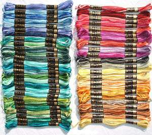 33 Variegated Anchor COTTON FLoss Thread 33 Colors, New  