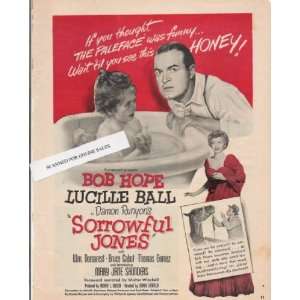 Sorrowful Jones 1949 Movie Ad Bob Hope and Lucille Ball 