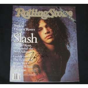  Slash   Guns N Roses   Hand Signed Autographed Magazine 