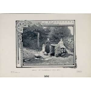  1904 Original Print St. Columba Holy Well Kells Ireland 