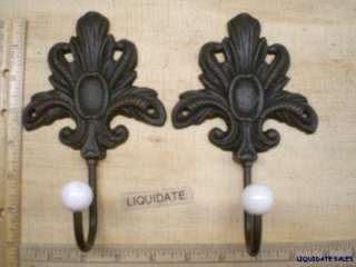 French Country Coat Hat Hall HOOKS 7x4.5 cast iron  