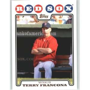 2008 Topps #123 Terry Francona MG   Boston Red Sox (Manager) (Baseball 