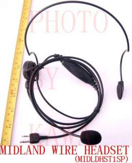 Wire Headset Ear Mic for Midland LXT GXT GMRS FRS Radio  