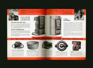 Findlay 800 Srs Cast Coal Furnace Stove Brochure c 1940  