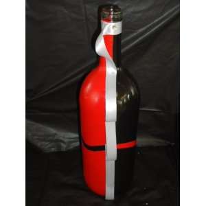  Hand Painted Wine Bottle 