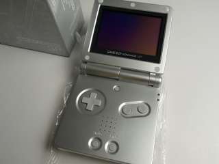 Nintendo Game Boy Advance SP Platinum Silver RARE 0045496440992  