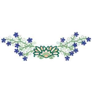 Brother Embroidery Machine Card FLORAL GARLANDS  