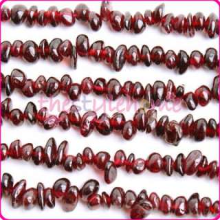 Garnet Chips Necklace Craft Gems Loose Beads 36 5x7mm  