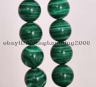 10MM Green Stripe Malachite Round Gem Loose Beads 15  