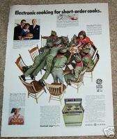 1971 ad GE General Electric Range stove oven BOY SCOUTS  