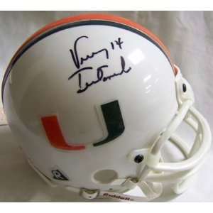 Vinny Testaverde Autographed University of Miami Mini Helmet