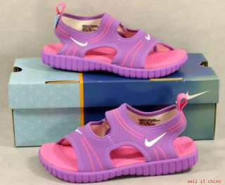 NIB Girls Nike Sunray IV Purple Water Sandal Shoes 3Y  