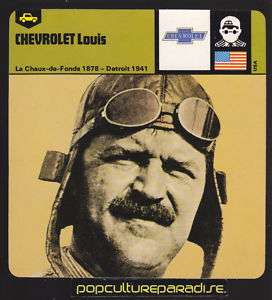 LOUIS CHEVROLET Car Maker GM History BIOGRAPHY BIO CARD  