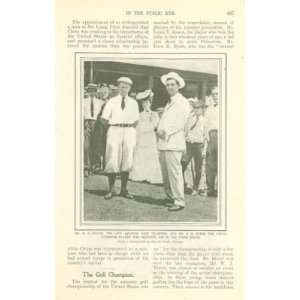   Print Golfers William Travis E M Byers Louis James 