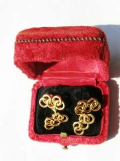 14k gold cufflinks set awarded to the participations German Olympic 
