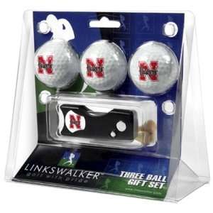 Nebraska Huskers NCAA 3 Golf Ball Gift Pack w Spring Action Divot Tool