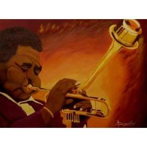  Jazz legend Dizzy Gillespie, Original Painting, Home 