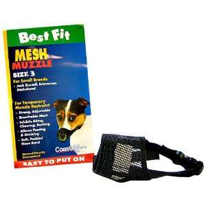   Pet Best Fit Adjustable Mesh Dog Muzzle (Black, Size 3)