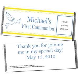  Religious Dove Personalized Photo Candy Bar Wrappers   Qty 