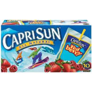 Caprisun Juice Drink Red Berry Strawberry Raspberry Flavored Blend 6 