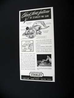 Stanley Tools W8 Hand Portable Saw saws 1949 print Ad  