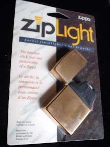 ZIPPO LIGHTER CANADA BRASS ZIPLIGHT RARE PACKAGE MISTAKE 1996 FREE 
