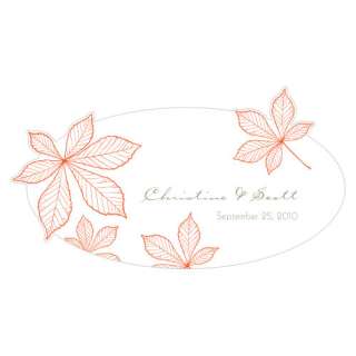 WEDDING Autumn Leaf CARDS, DECALS STATIONERY COLLECTION 068180008155 