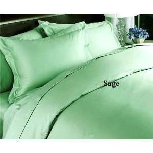   Thread Count Bed Sheet Set Solid Sateen Sage   Full