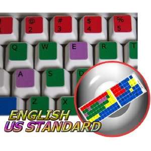  LEARNING ENGLISH US COLORED PC KEYBOARD STICKER Office 