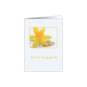  engagement announcement   daffodil spring engagement Card 
