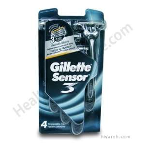    Gillette Sensor3 Disposable Razors   4 Pack