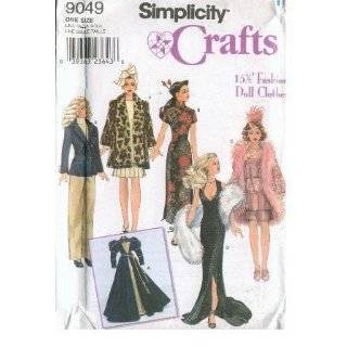 Simplicity 9049   Couturier Doll Clothes for 15.5 Inch Fashion Dolls 